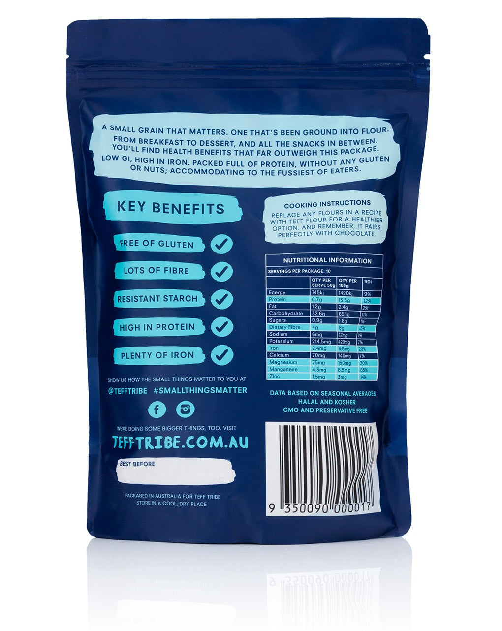 Teff Tribe Brown Flour 500g , Grocery-Grains - HFM, Harris Farm Markets
- 2