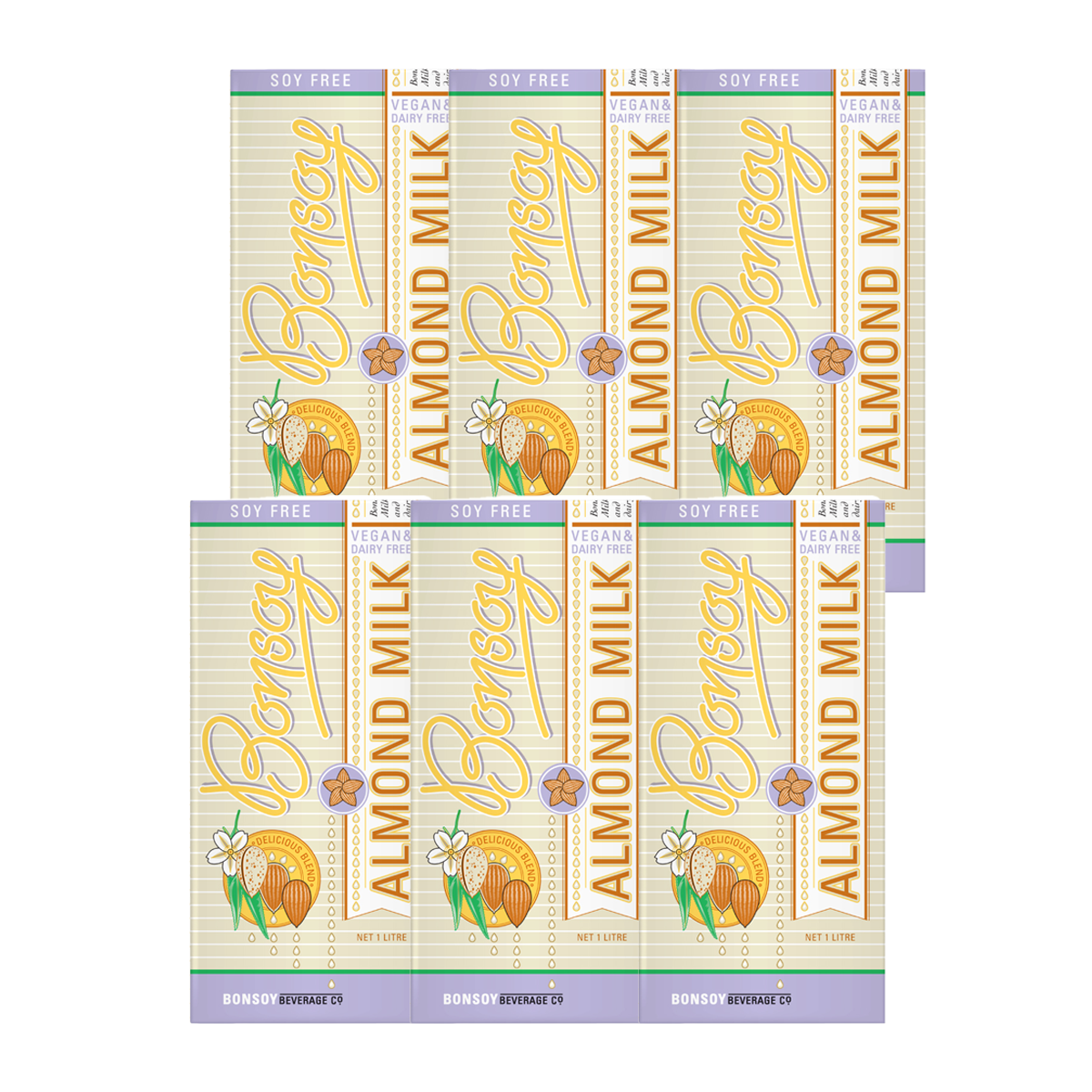 Bonsoy Almond Milk 6x1L