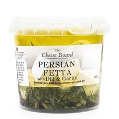 The Cheese Board Dill and Garlic Persian Fetta Cheese 335g | Harris Farm Online
