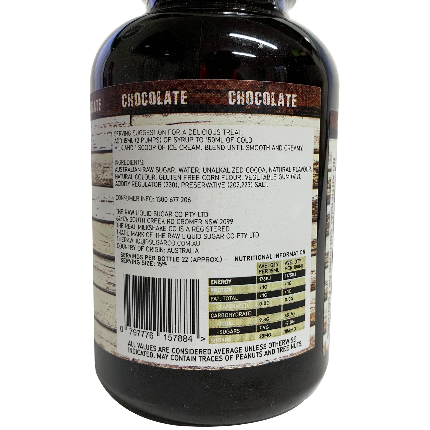 The Real Milkshake Co Chocolate Milkshake Syrup 330ml