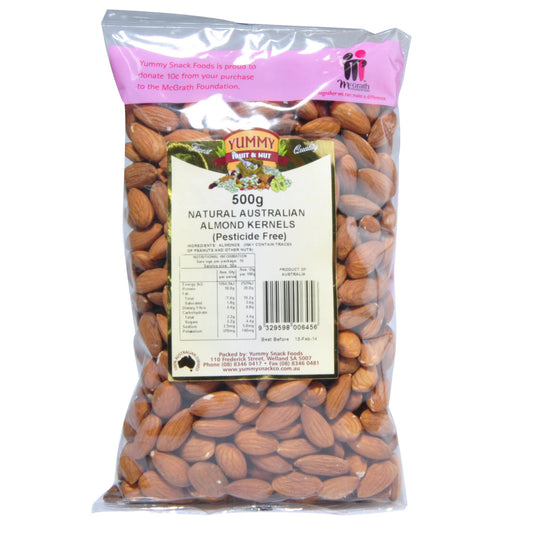 Yummy Almonds Australian 500g , Grocery-Nuts - HFM, Harris Farm Markets