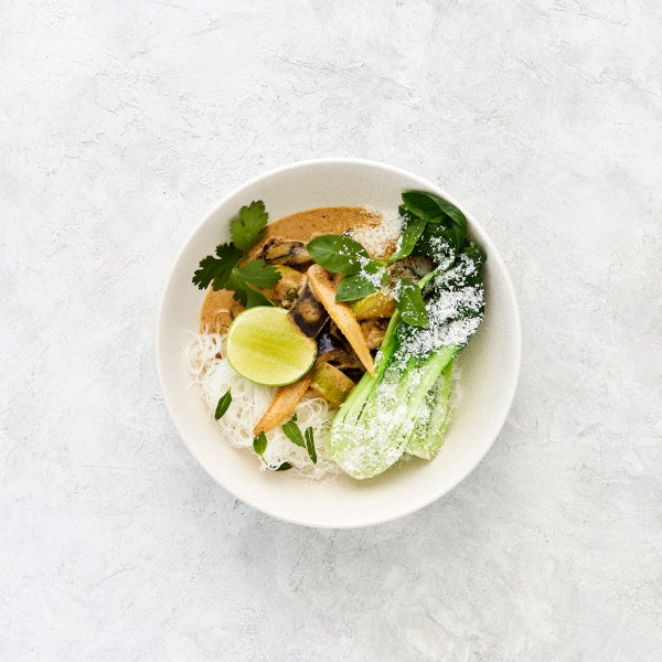 Massaman Vegetable Curry with Vermicelli and Buk Choy