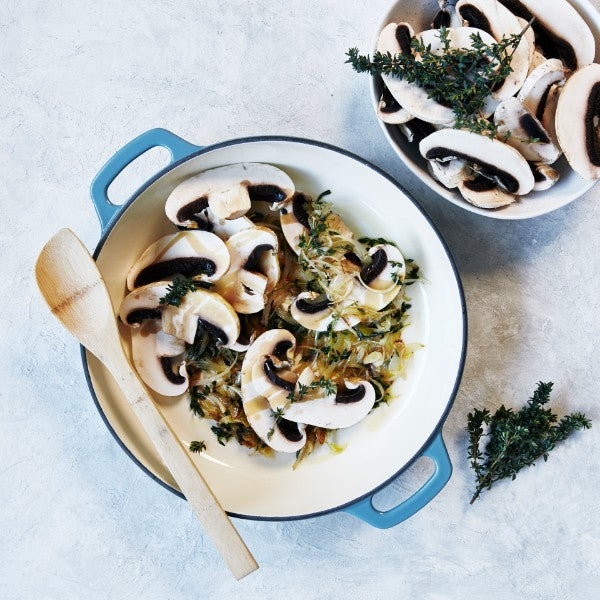 Pillow Steak - with Creamy Mushrooms & Spinach Pear Salad