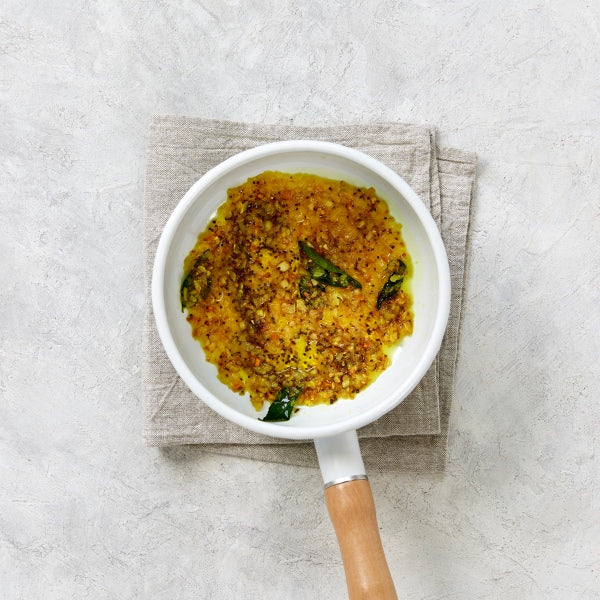 Dahl with Roasted Cauliflower, Saute'ed Cabbage and Spicy Raita