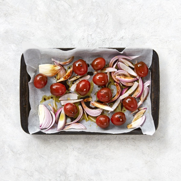 Lamb Souvlaki with Greek Style Salad and Eggplant Puree