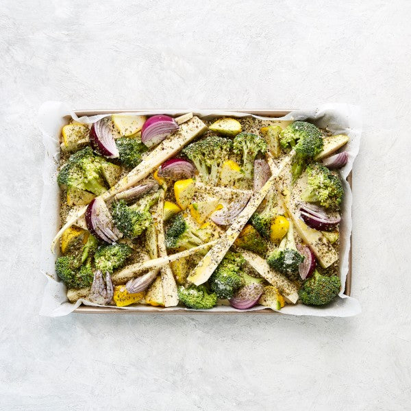 One Pan Roast with Sriracha Wings and Roast Vegies