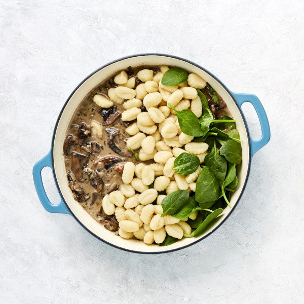 Gnocchi - with Creamy Mushrooms, Asparagus & Parmesan