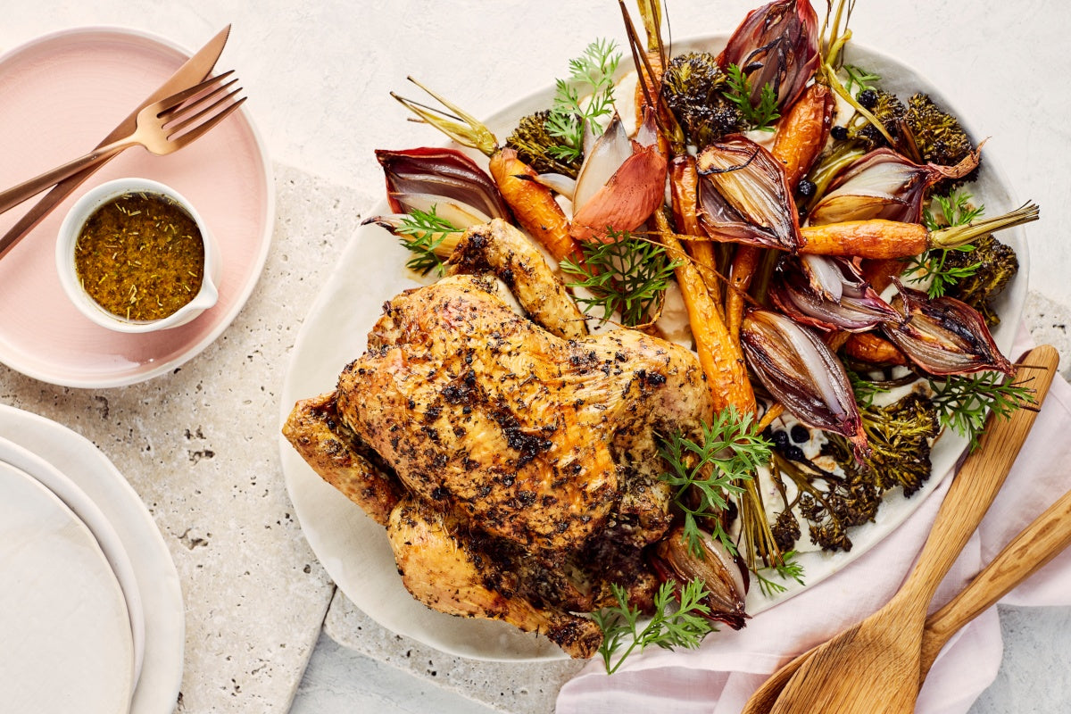 Easter Italian Spiced Chicken with Caramelised Vegies and Citrus Ricotta