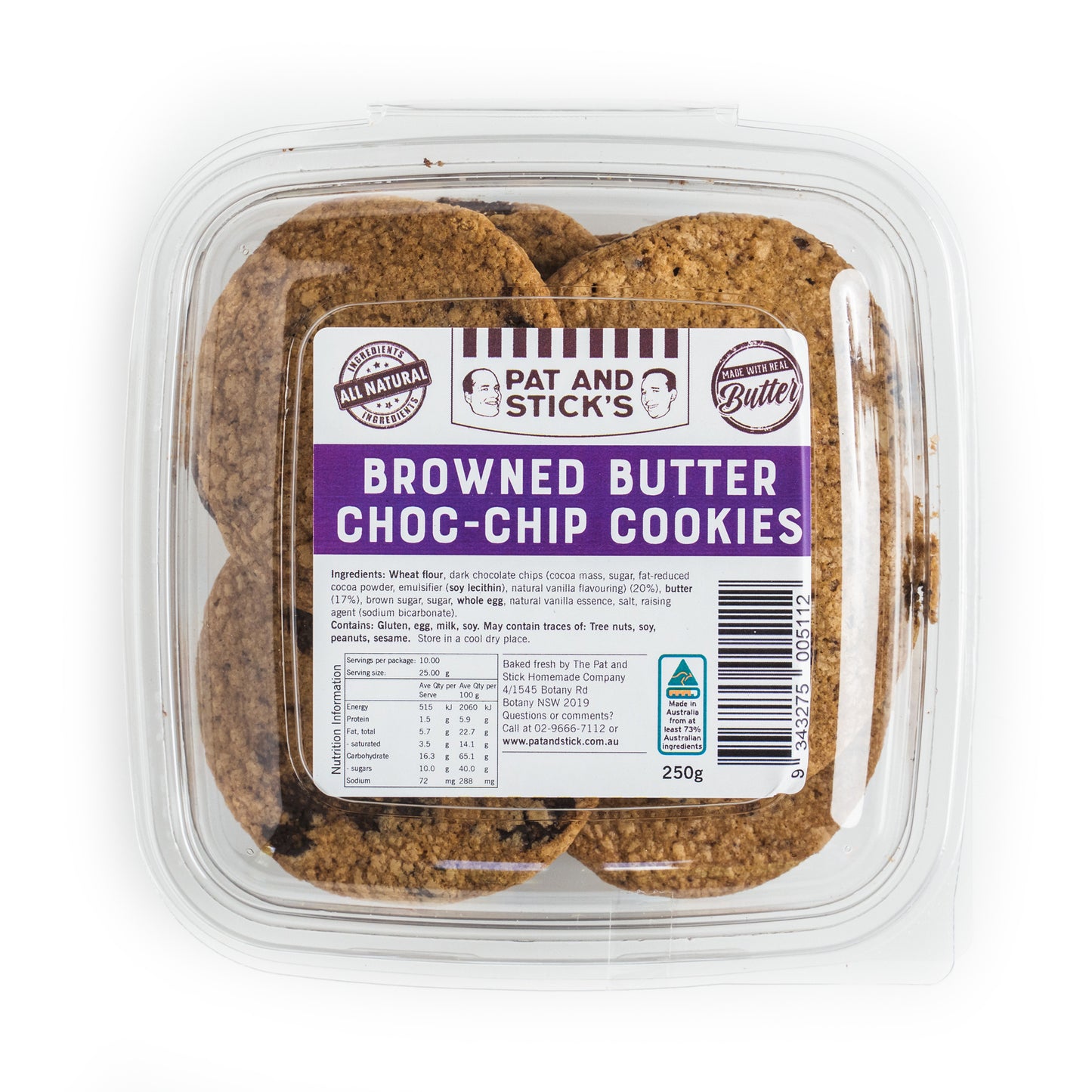 Pat and Stick's Browned Butter Chocolate Chip Cookies | Harris Farm Online