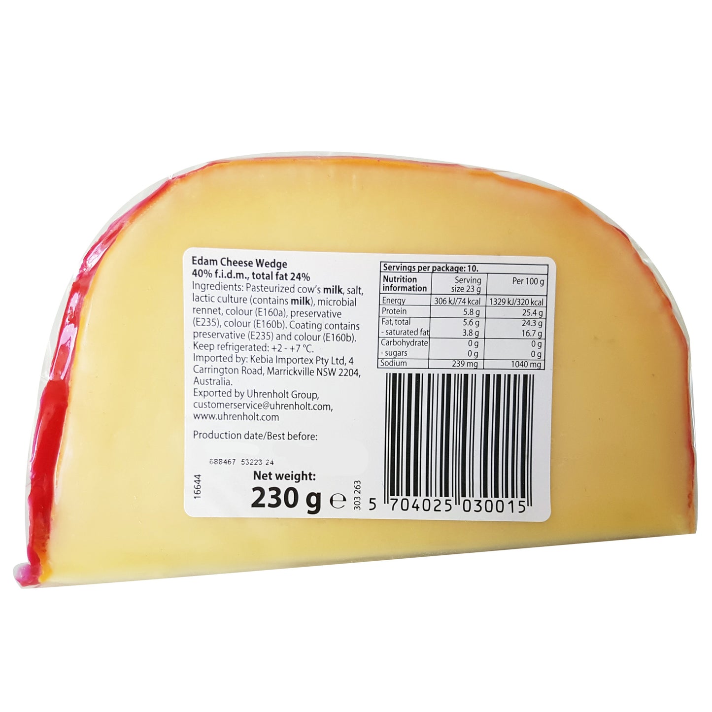 Edam Cheese Wedge (230g)
