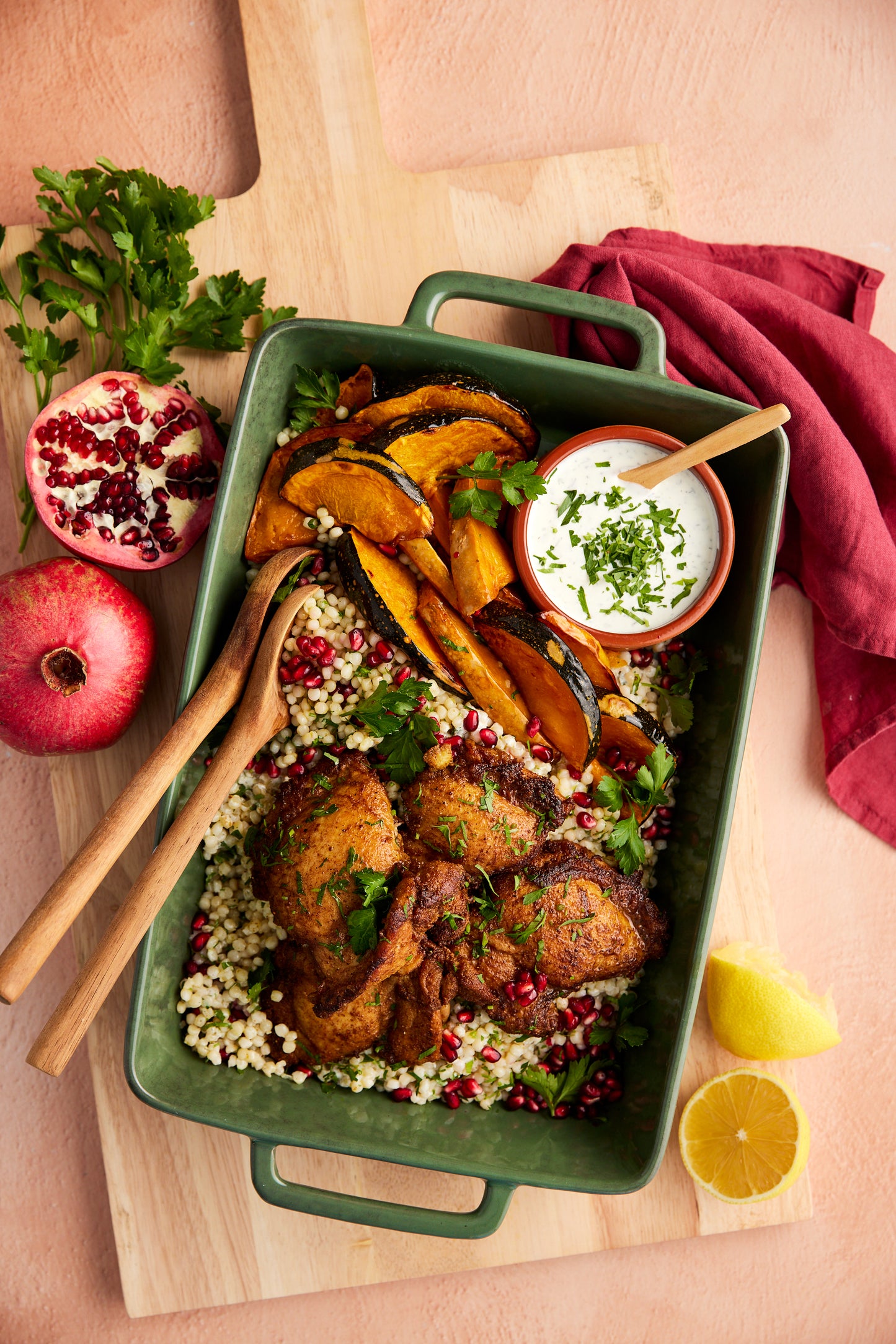 Moroccan Spiced Chicken - with Israeli Couscous & Pumpkin