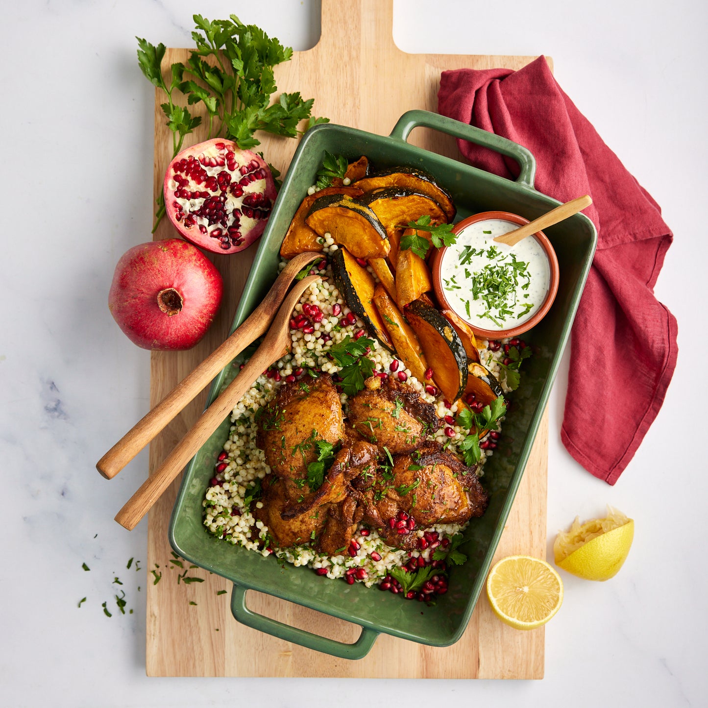Moroccan Spiced Chicken - with Israeli Couscous & Pumpkin