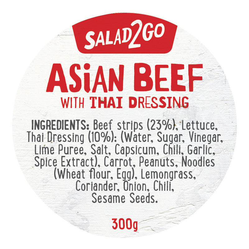 Harris Farm Salad2Go Asian Beef With Thai Dressing 300g
