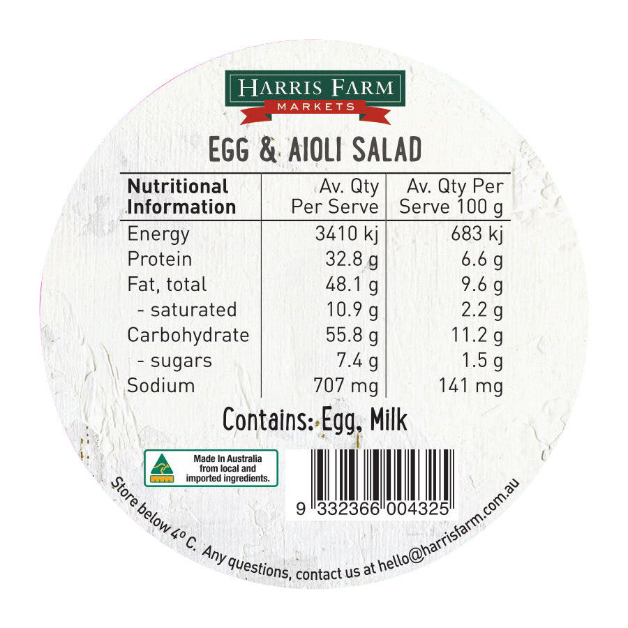 Harris Farm - Salad2Go - Egg Aioli (300g Jar)