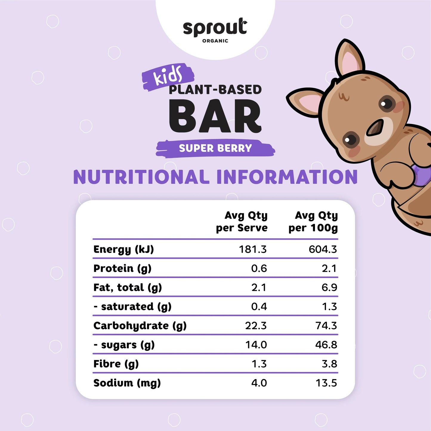 Sprout Organic Plant-based Super Berry Bar | Harris Farm Online