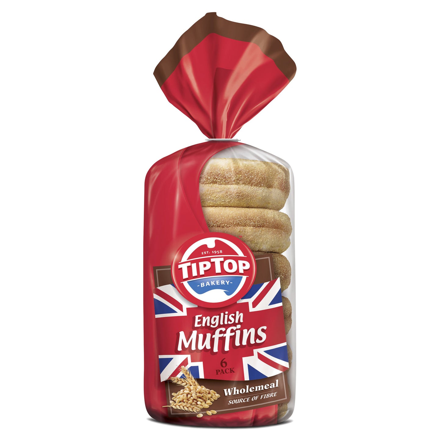 Tip Top English Muffin Wholemeal 6pk , Z-Bakery - HFM, Harris Farm Markets