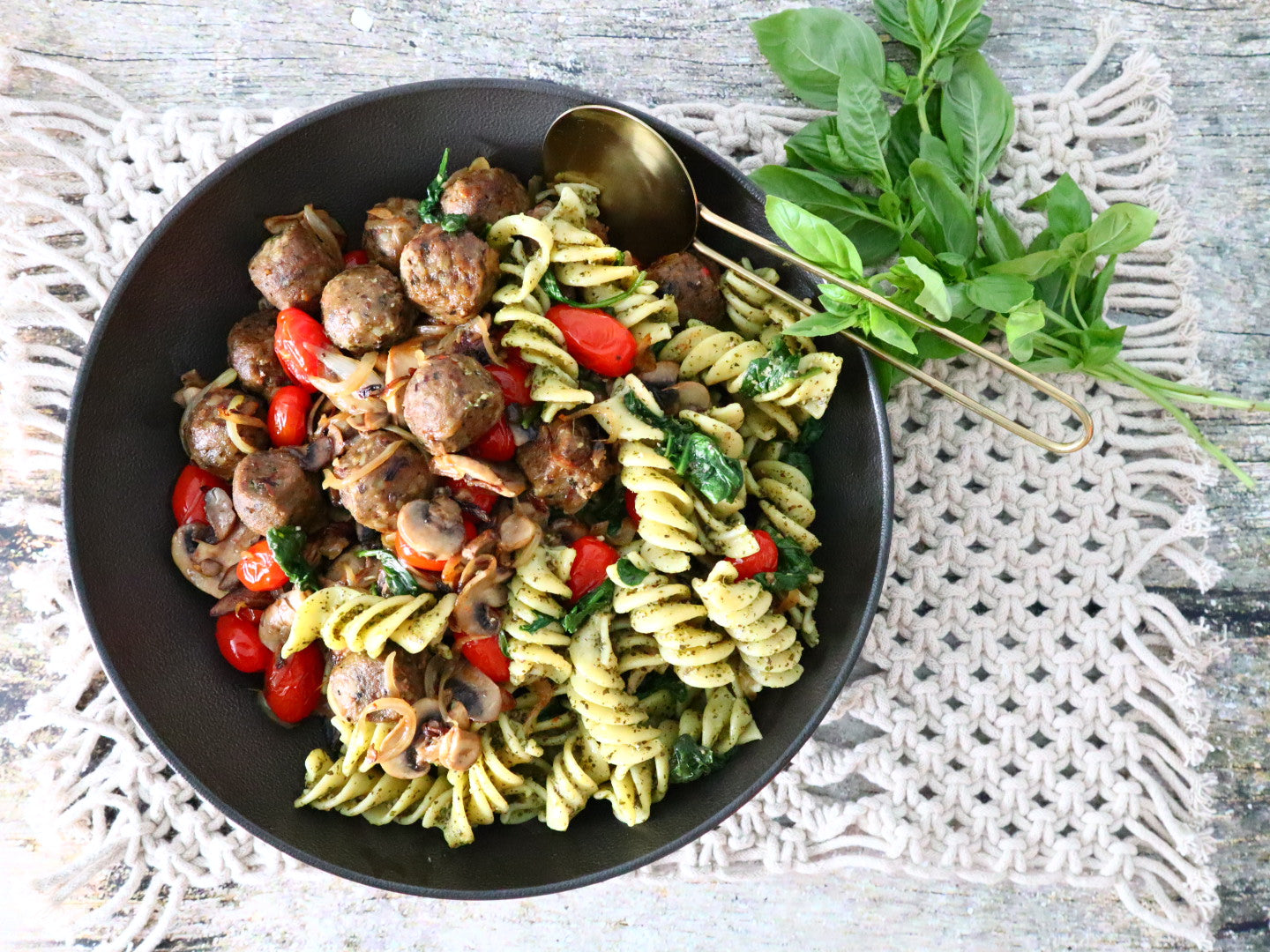 Mushroom Pesto Vegan Pasta | Harris Farm Markets Online
