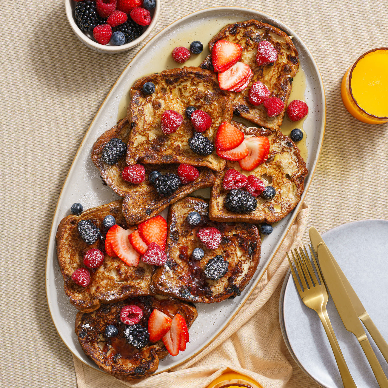 HFM Raisin French Toast with Berry Jam or Maple Syrup – Harris Farm Markets