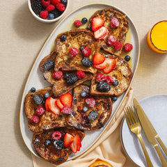 HFM Raisin French Toast with Berry Jam or Maple Syrup