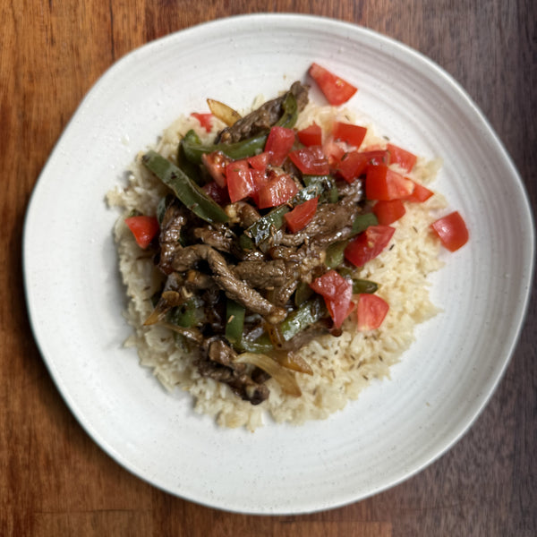 Beef Fajita and Rice
