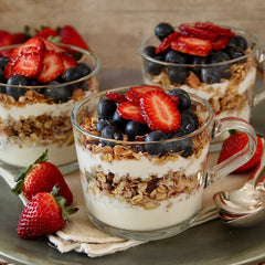 Organic Yoghurt with Granola, Honey and Berries