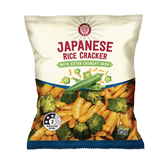 The Market Grocer Japanese Rice Crackers Okra 150g