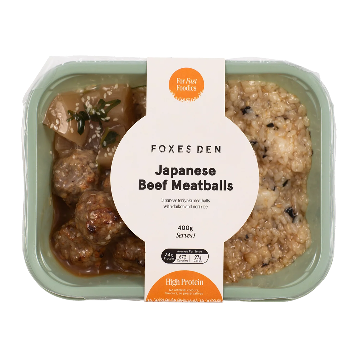 Foxes Den Japanese Beef Meatballs 400g