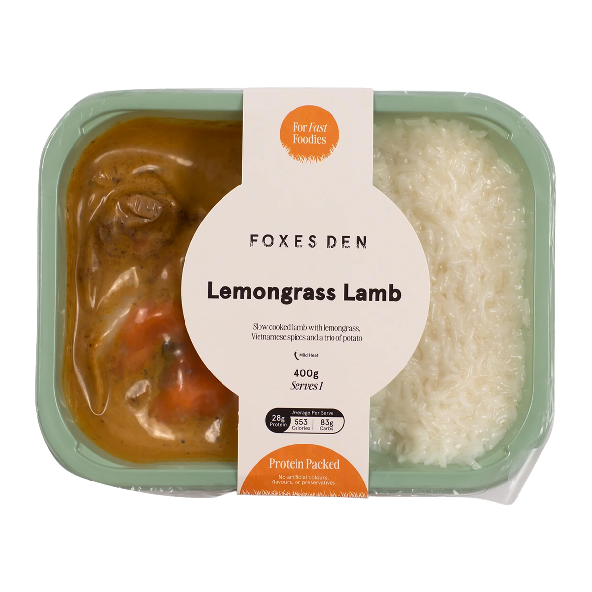 Foxes Den Lemongrass Lamb 400g