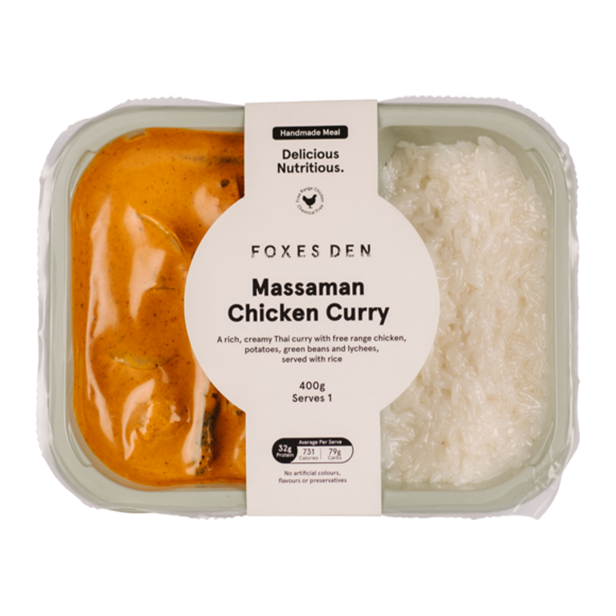 Foxes Den Massaman Chicken Curry 400g