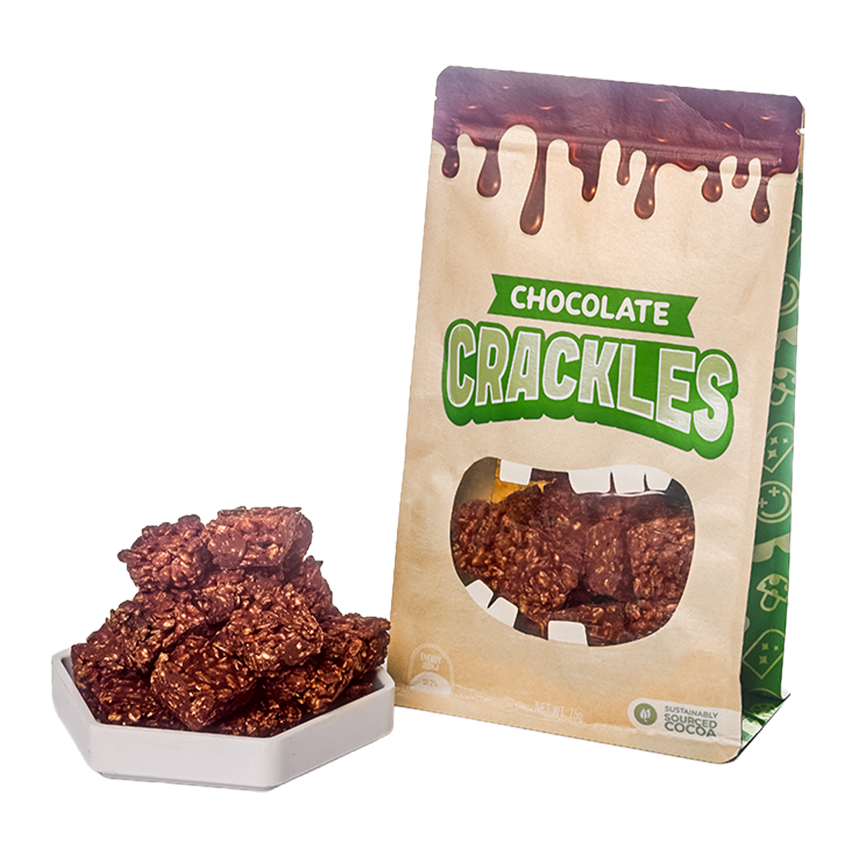 Choc'd Full Choc Crackles 75g