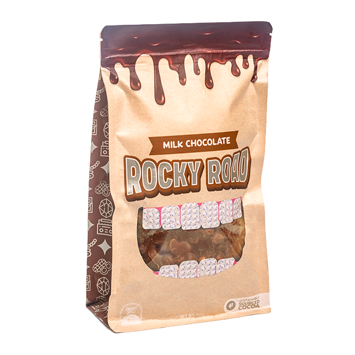 Choc'd Full Rocky Road Milk Chocolate 150g