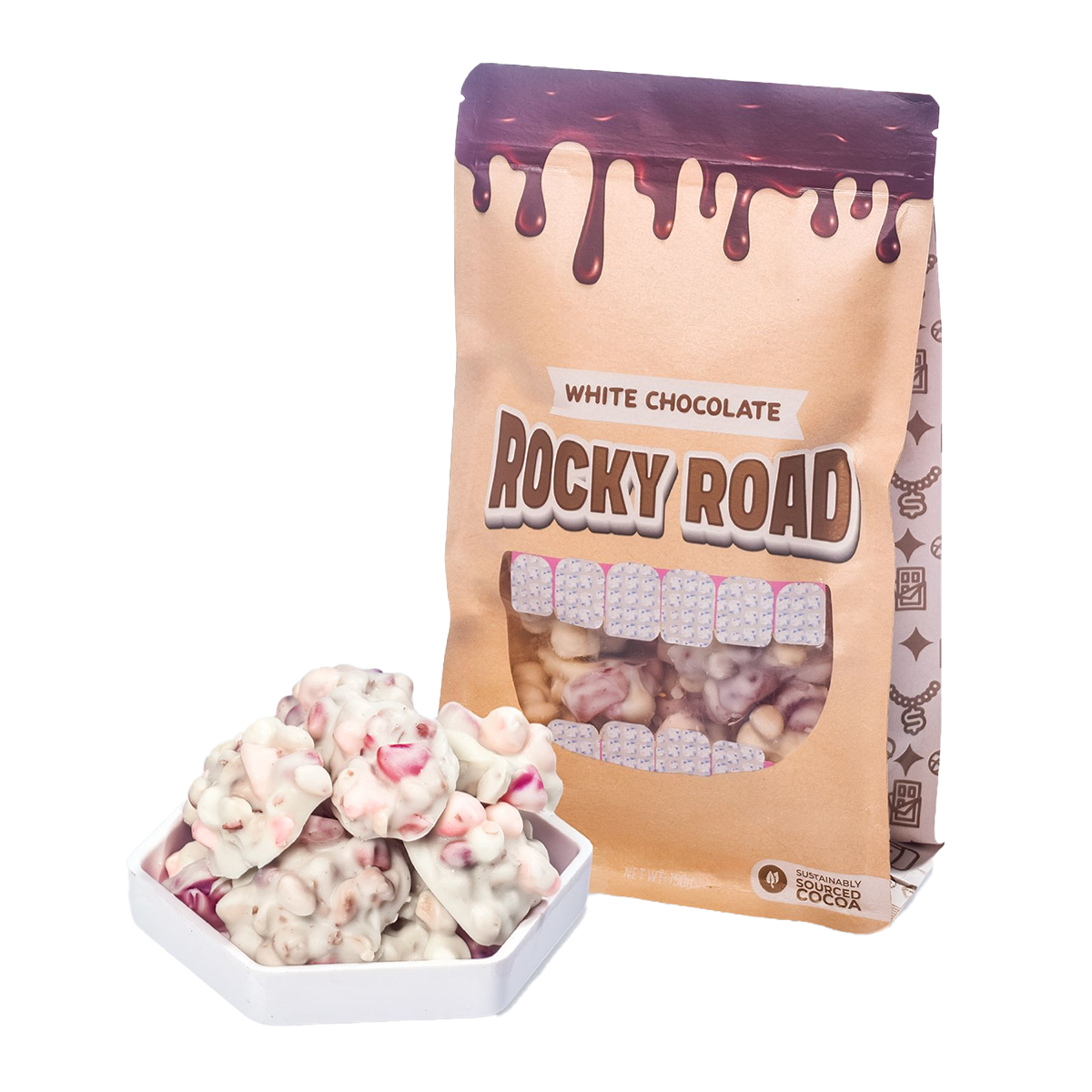 Choc'd Full Rocky Road White Chocolate 150g