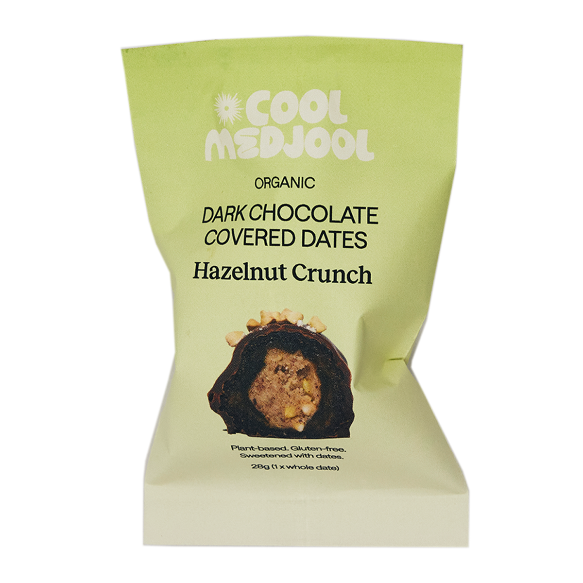 Cool Medjool Hazelnut Crunch Organic Dark Chocolate Covered Dates 28g