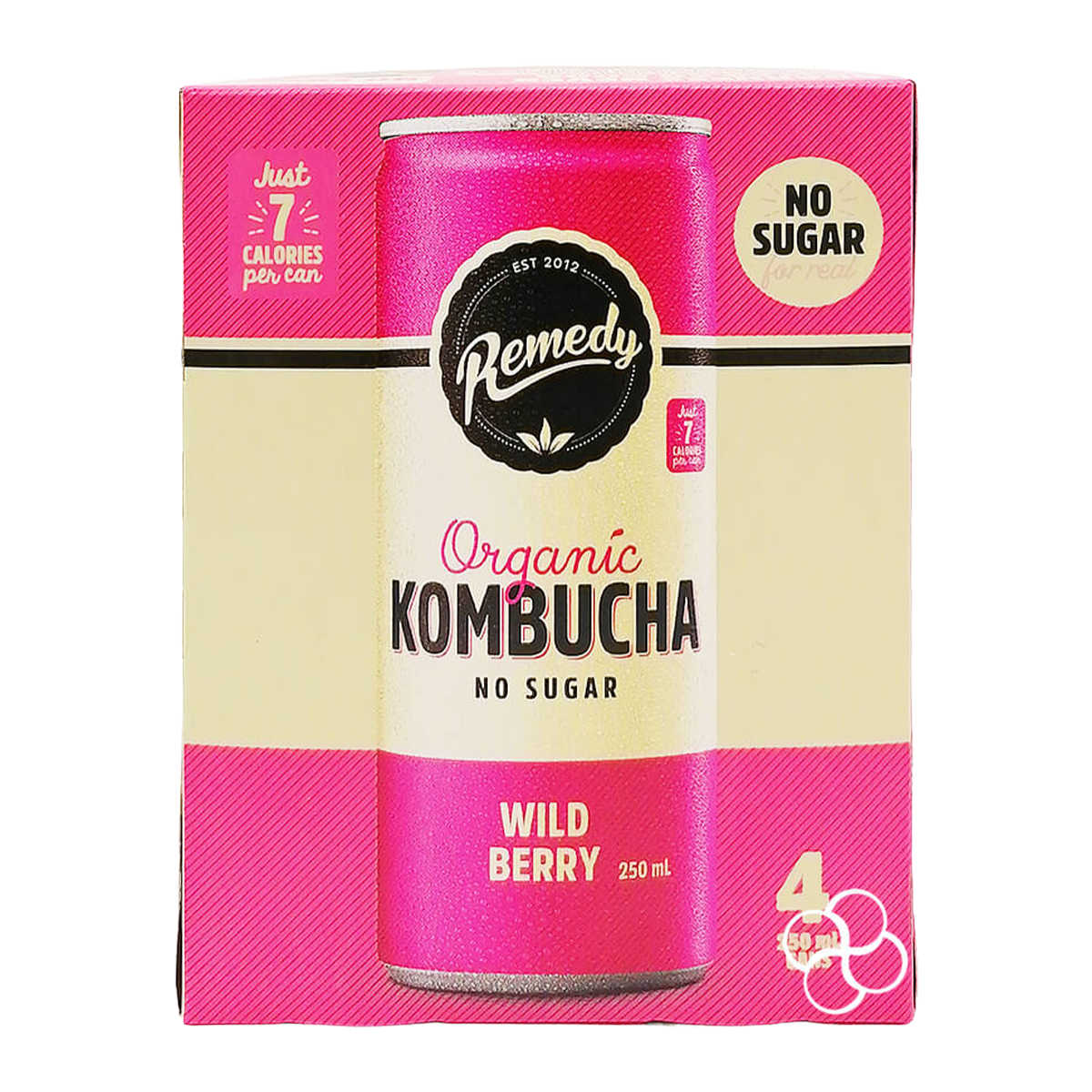 Remedy Drinks Organic Kombucha Wild Berry x4 250ml