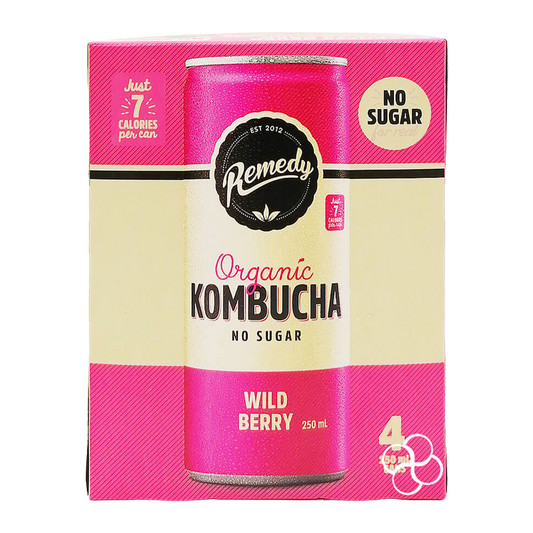 Remedy Drinks Organic Kombucha Wild Berry x4 250ml