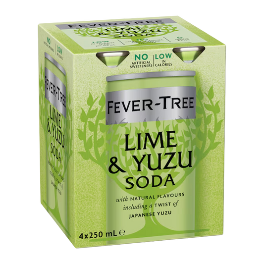 Fever Tree Lime and Yuzu Soda x4 250ml