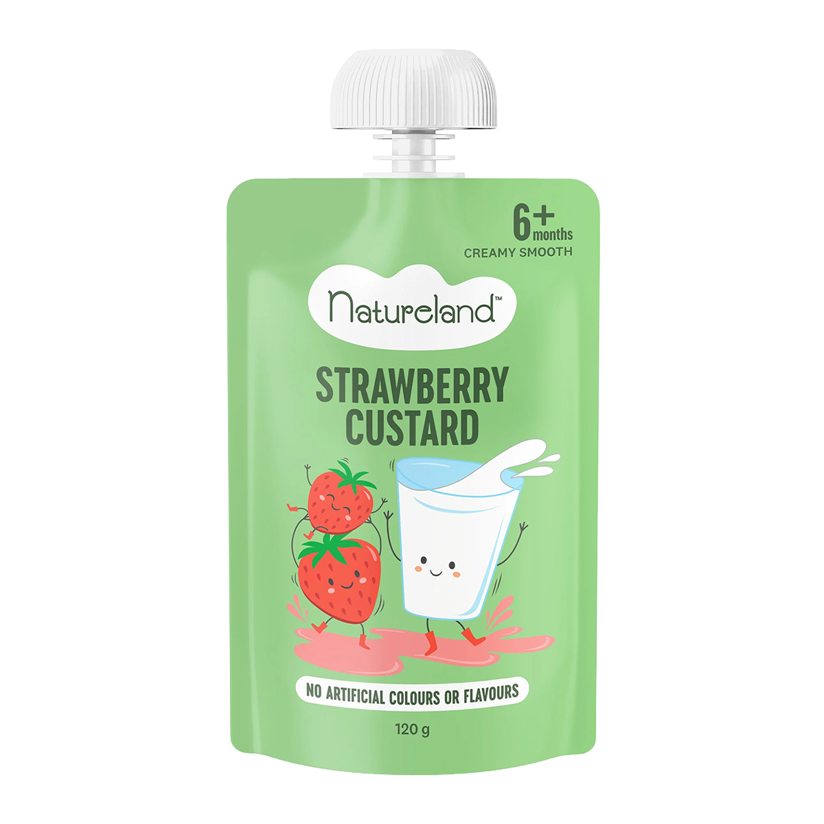 Natureland Strawberry Custard 120g
