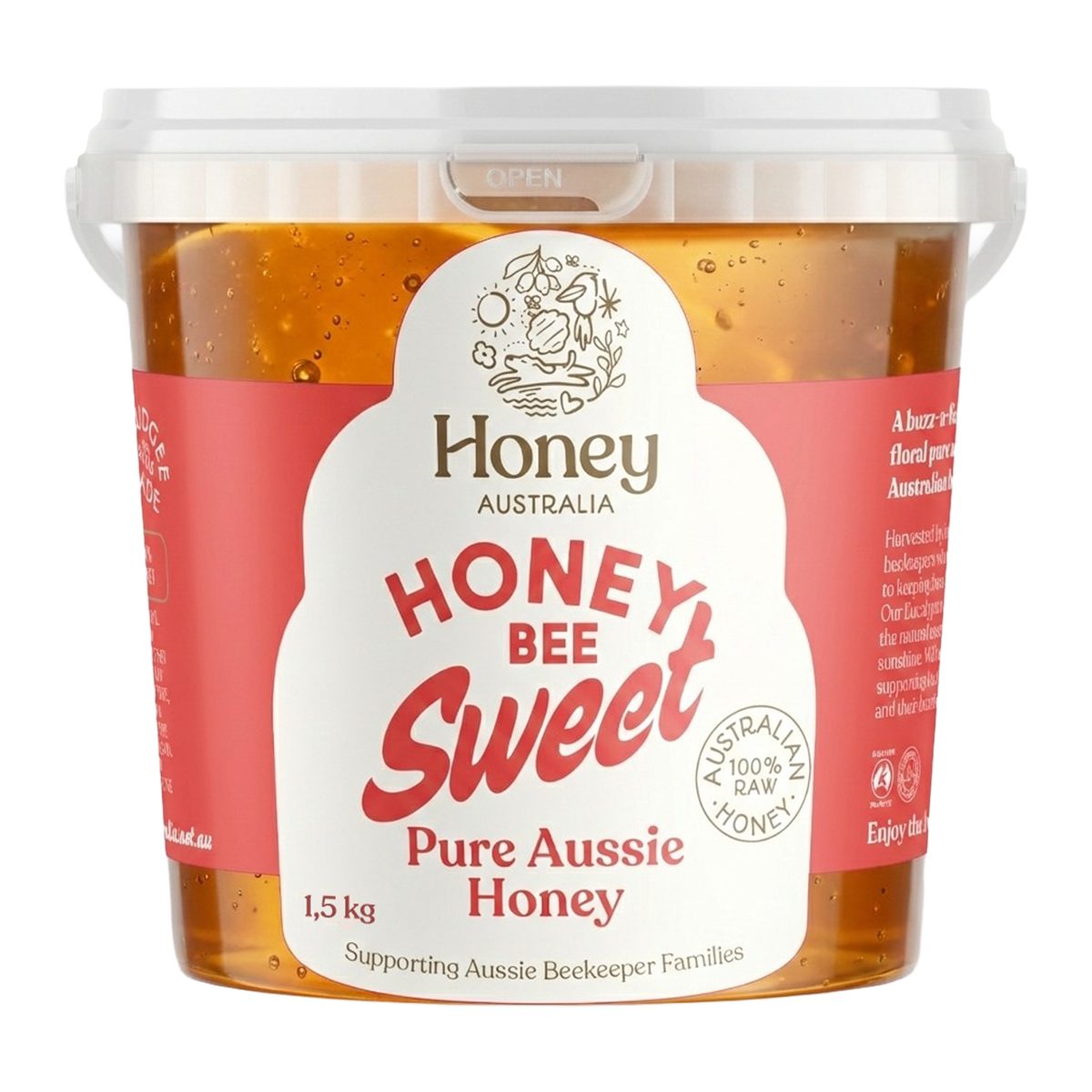 Honey Australia Bee Sweet Pure Aussie Honey 1.5kg