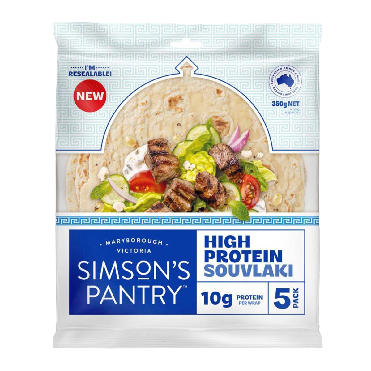 Simson's Pantry High Protein Souvlaki x5 350g