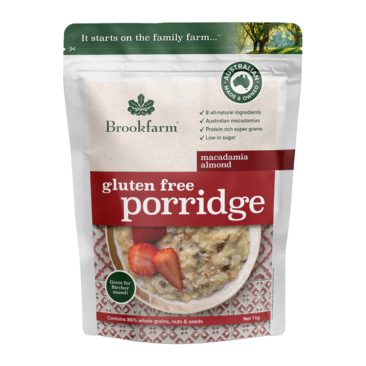 Brookfarm Gluten Free Macadamia Almond Porridge 1kg
