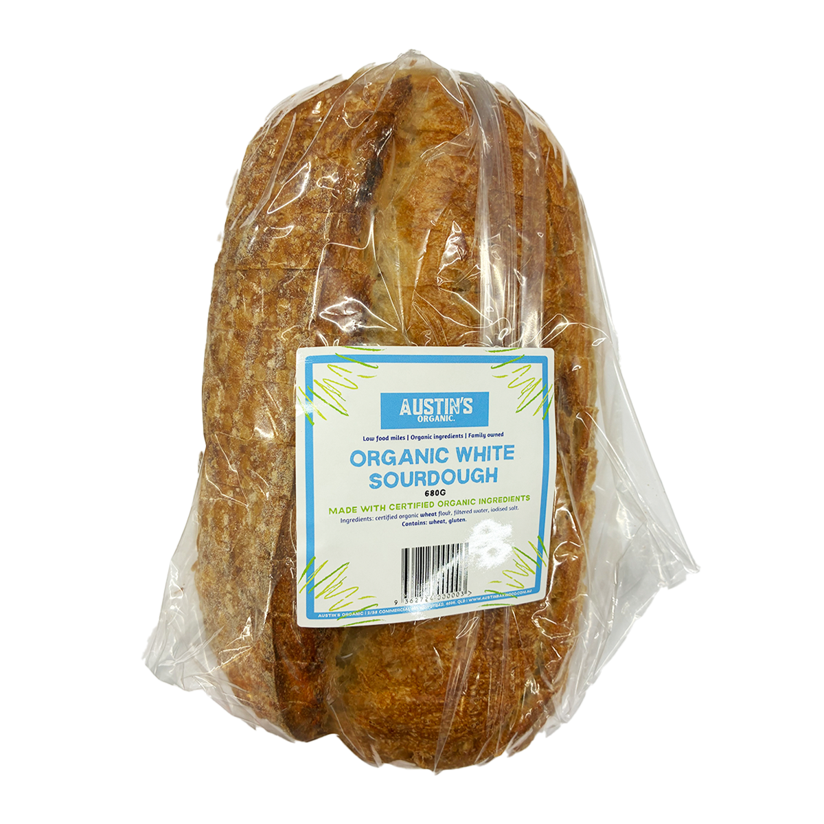 Austin's Organic White Sourdough Bread 680g