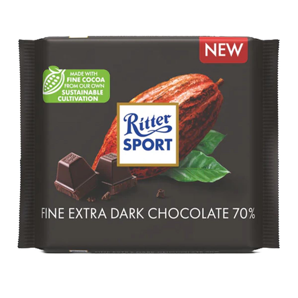 Ritter Sport Extra Dark Chocolate 70% 100g