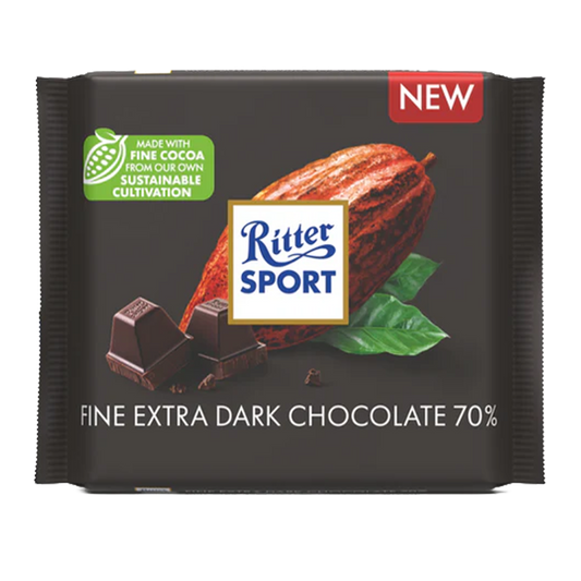 Ritter Sport Extra Dark Chocolate 70% 100g