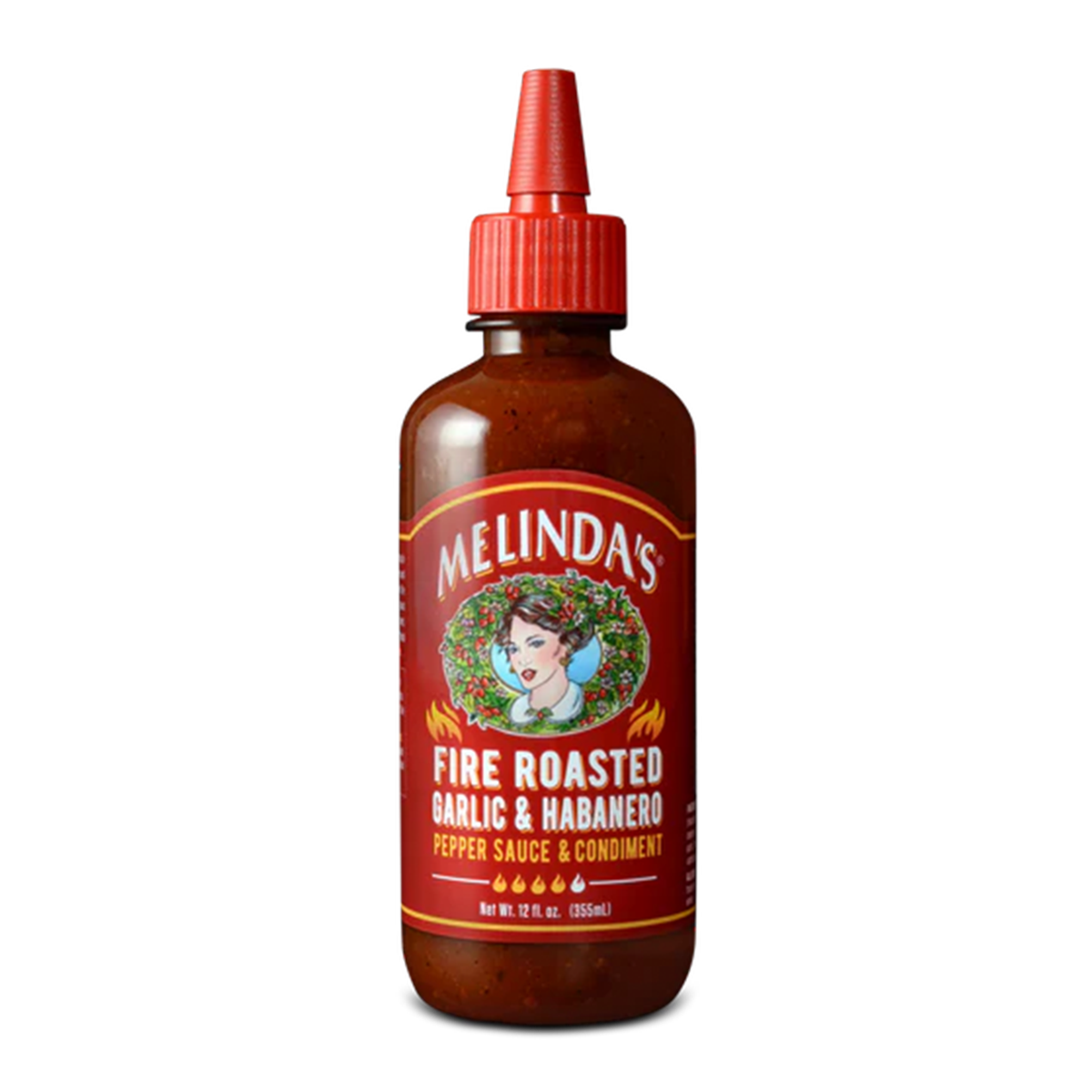 Melindas Fire Roasted Garlic and Habanero Pepper Sauce 355ml