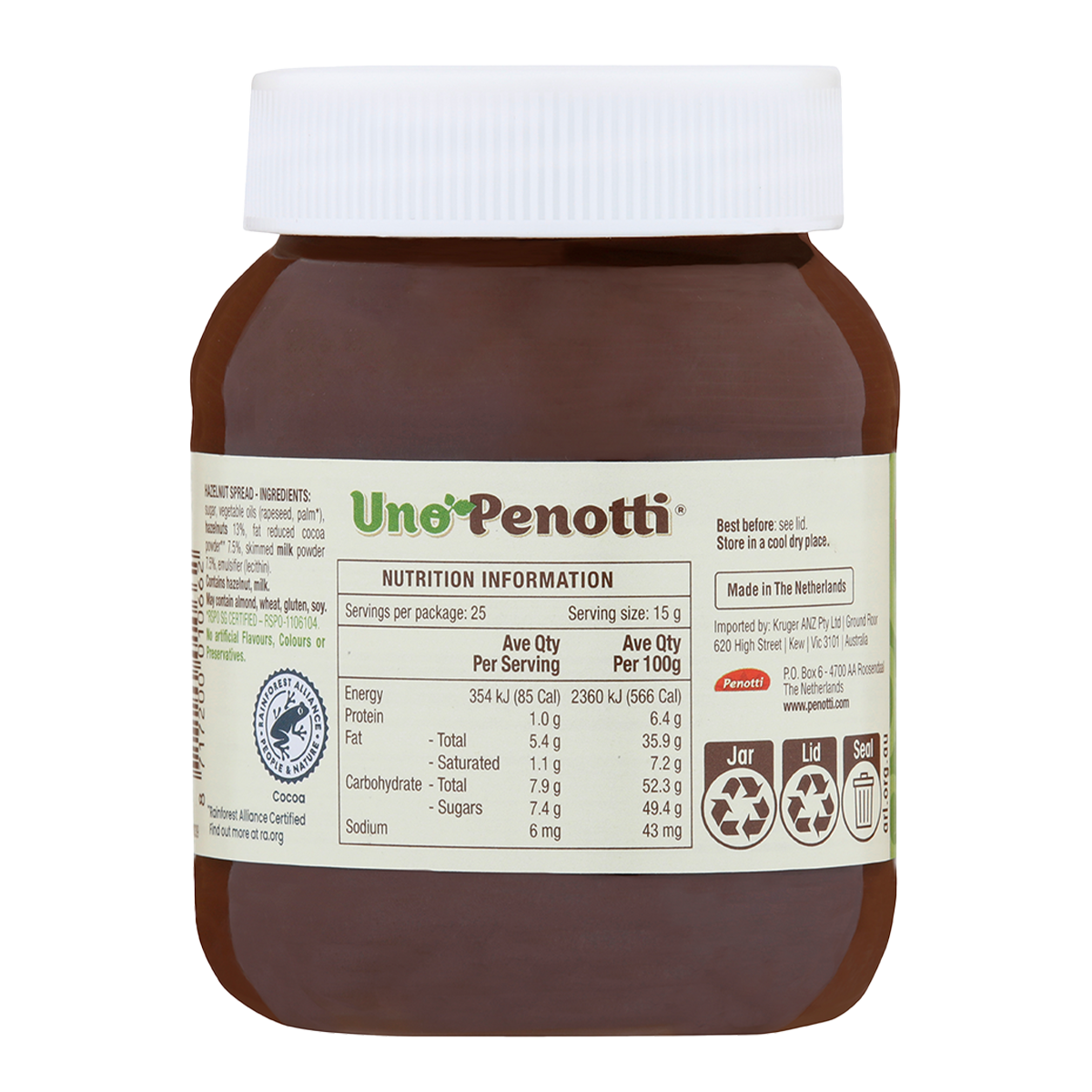 Uno Penotti Hazelnut Spread 380g