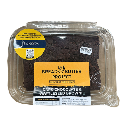 The Bread & Butter Project Dark Chocolate and Wattleseed Brownie 350g