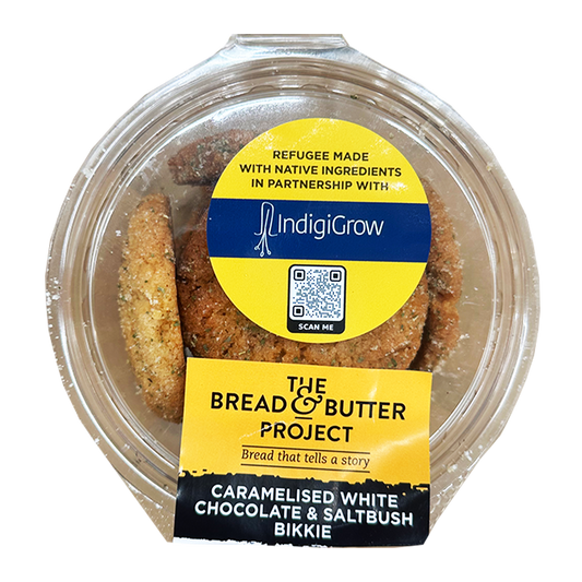 The Bread & Butter Project Caramelised White Chocolate & Saltbush Bikkie 180g