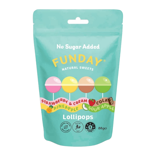 Funday Natural Sweets Lollipops Bag 88g
