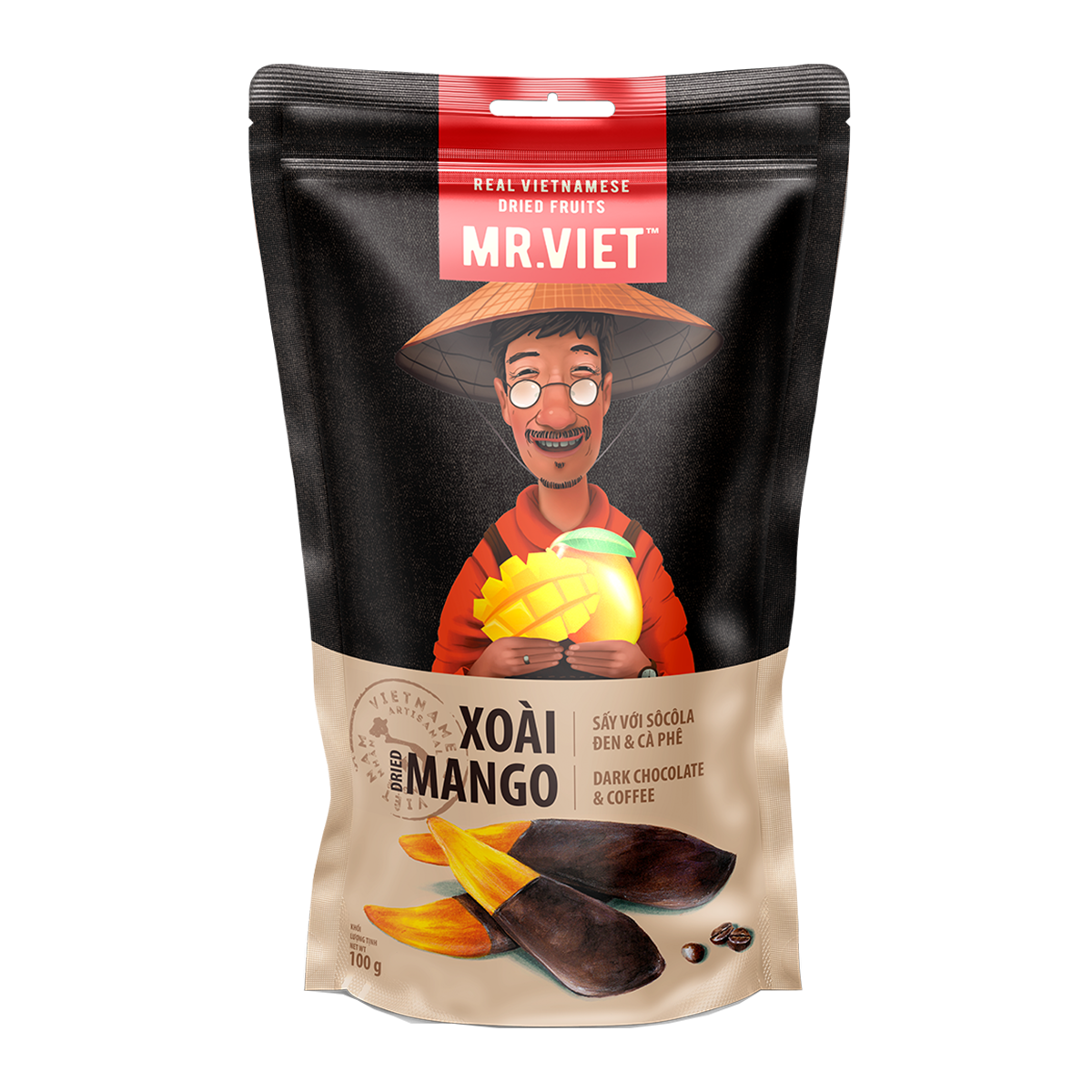 Mr. Viet Dried Mango Dark Chocolate & Coffee 100g