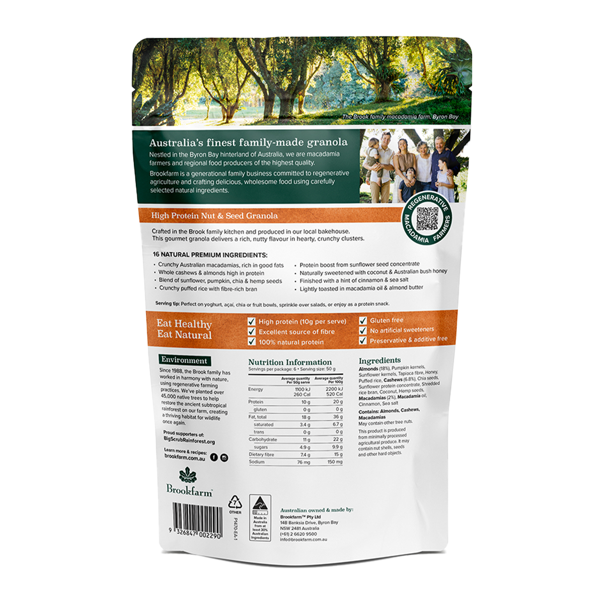 Brookfarm High Protein Granola 300g